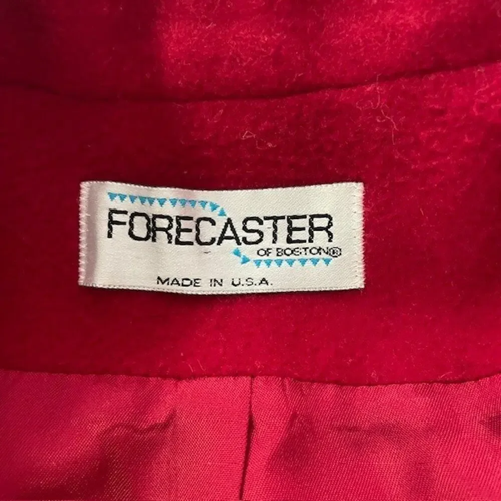 Forecaster Red Wool Coat Women's 10 Elegant Minimalist Quiet Luxury Outerwear
